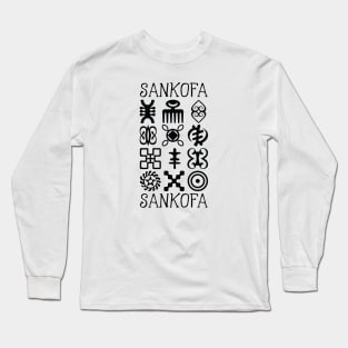 Sankofa Collection. African Adinkra Symbols. Long Sleeve T-Shirt